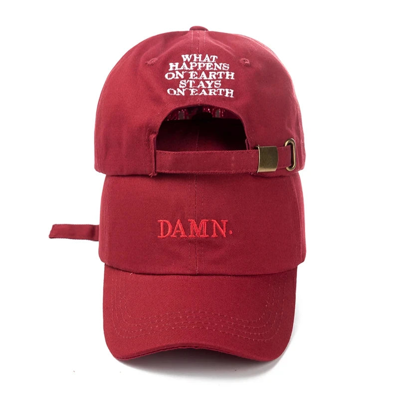 DAMN-Embroidered Hats for Men and Women, Hip Hop, ShinCharacter Lamar, Unstructured , Baseball Cap.
