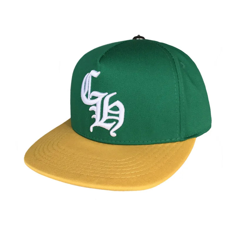 Trendy hip-hop hats, men's white leather crosses, red baseball caps, casual versatile peaked hats