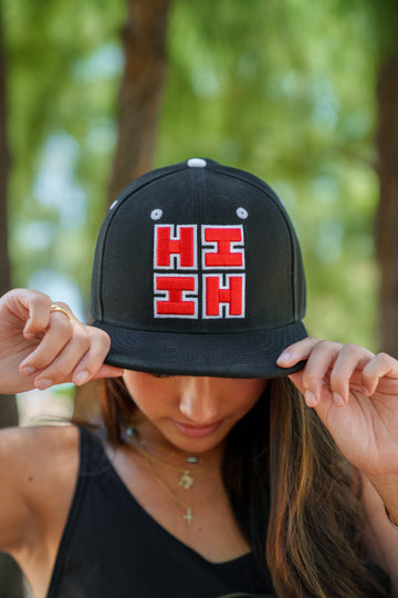 BLACK & RED HIFI LOGO HAT