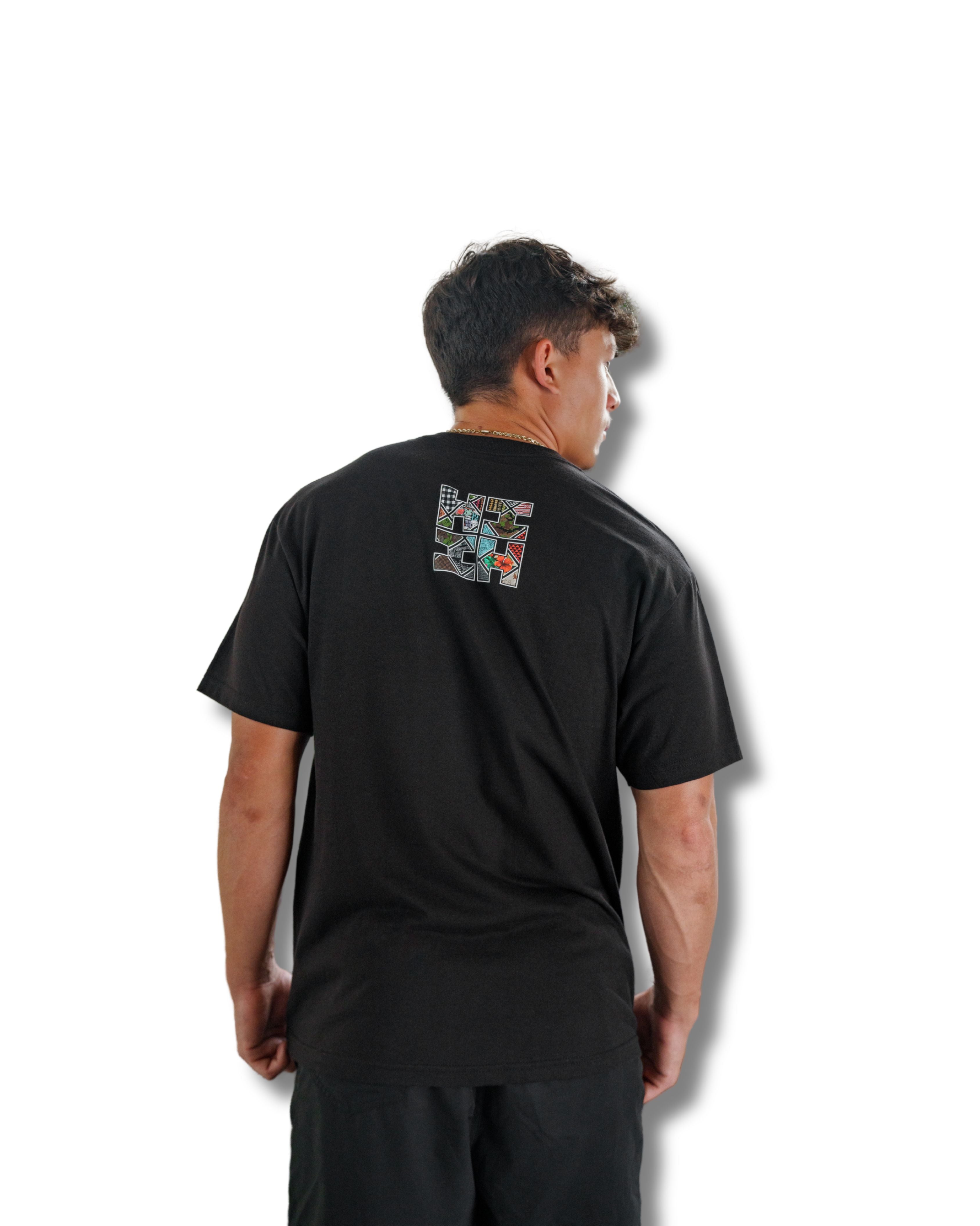 COLLAGE TILE LOGO BLACK T-SHIRT