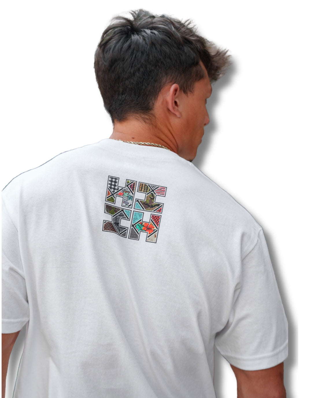 COLLAGE TILE LOGO WHITE T-SHIRT