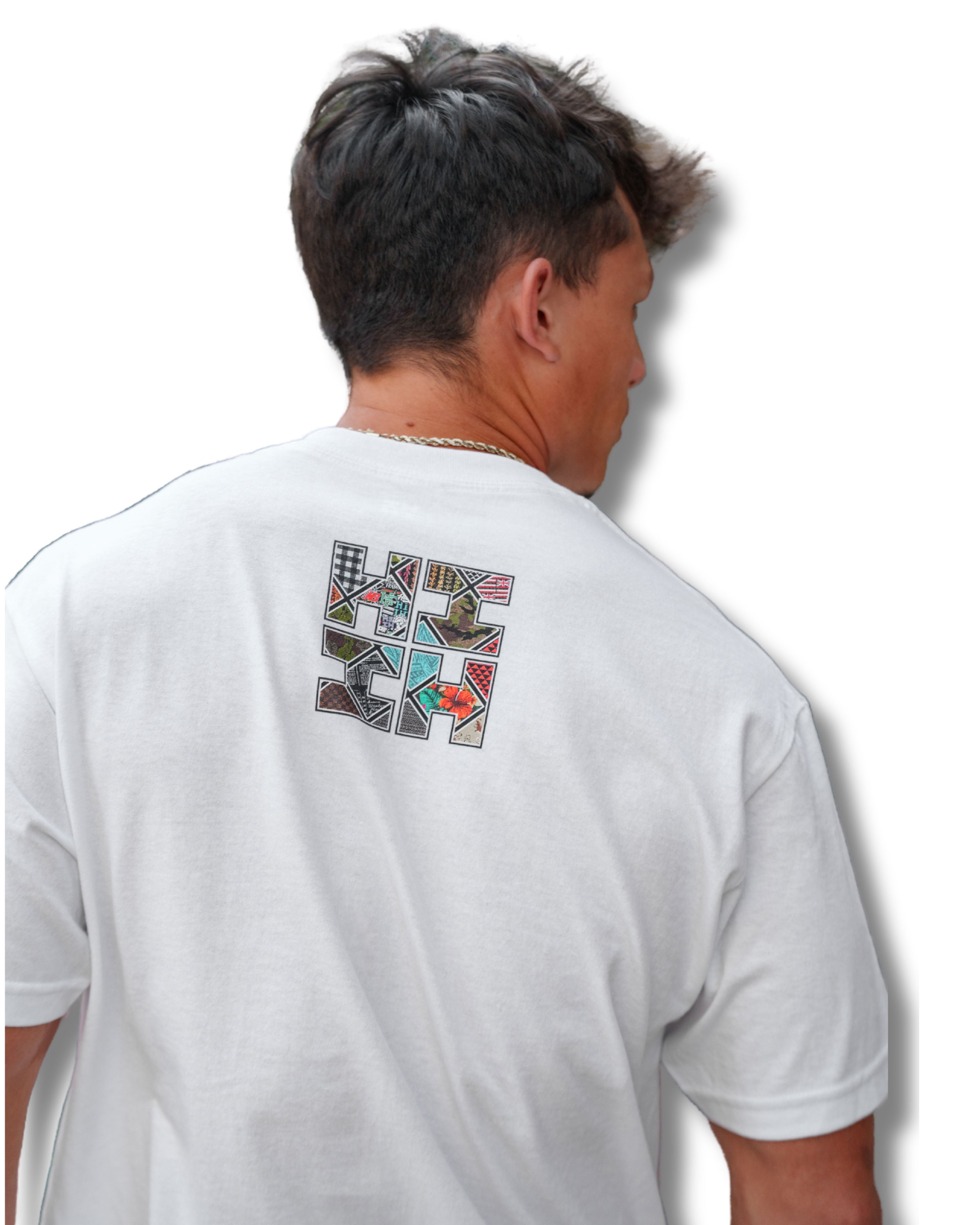 COLLAGE TILE LOGO WHITE T-SHIRT