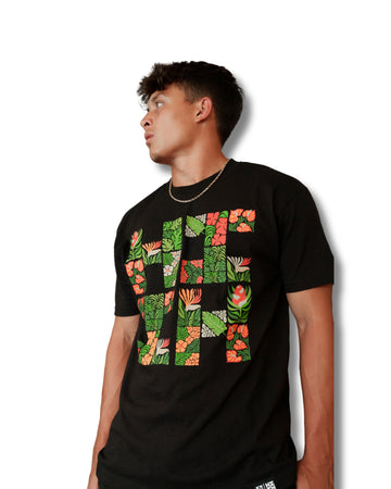 FLORAL LOGO RASTA T-SHIRT