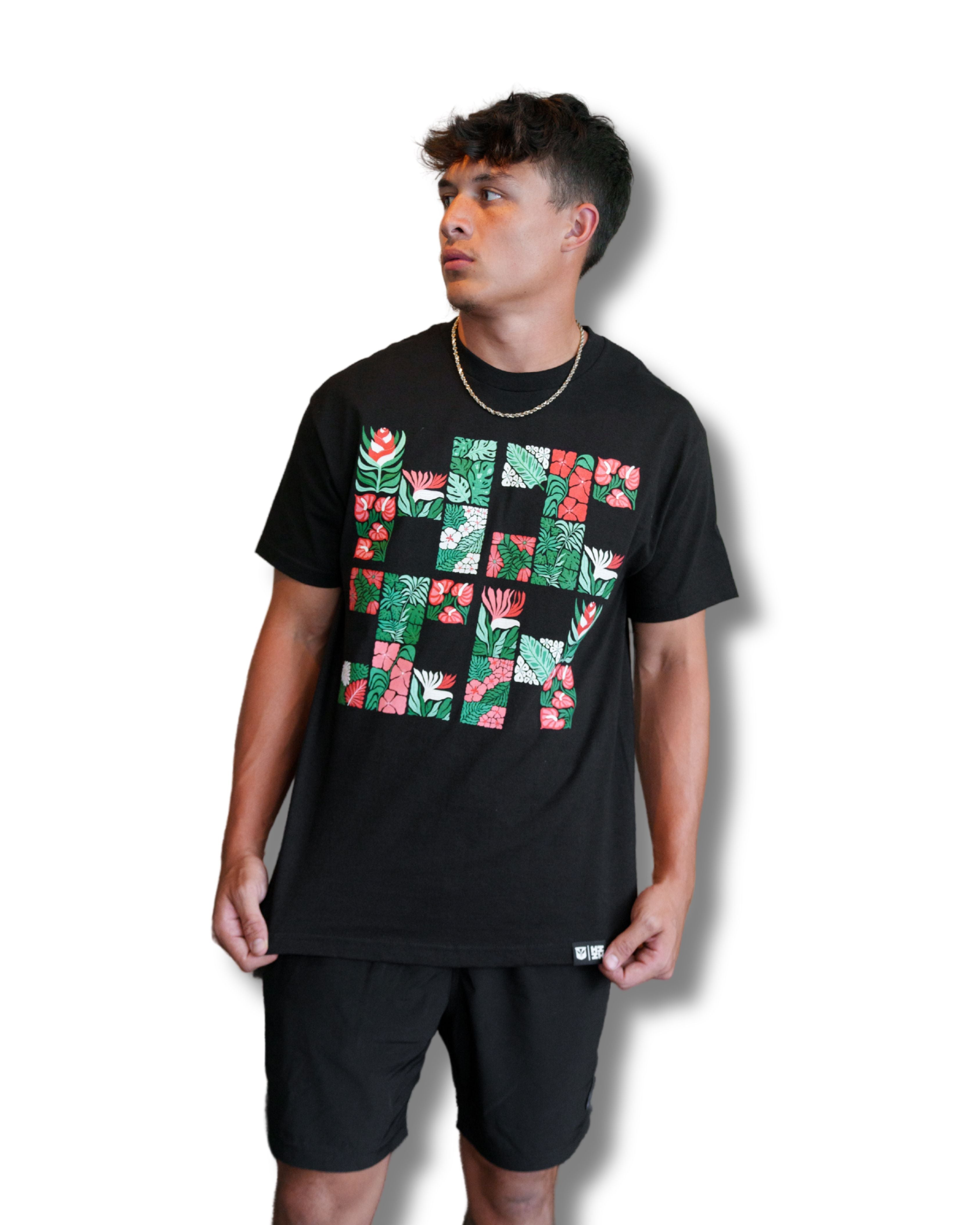 FLORAL LOGO TROPICAL T-SHIRT