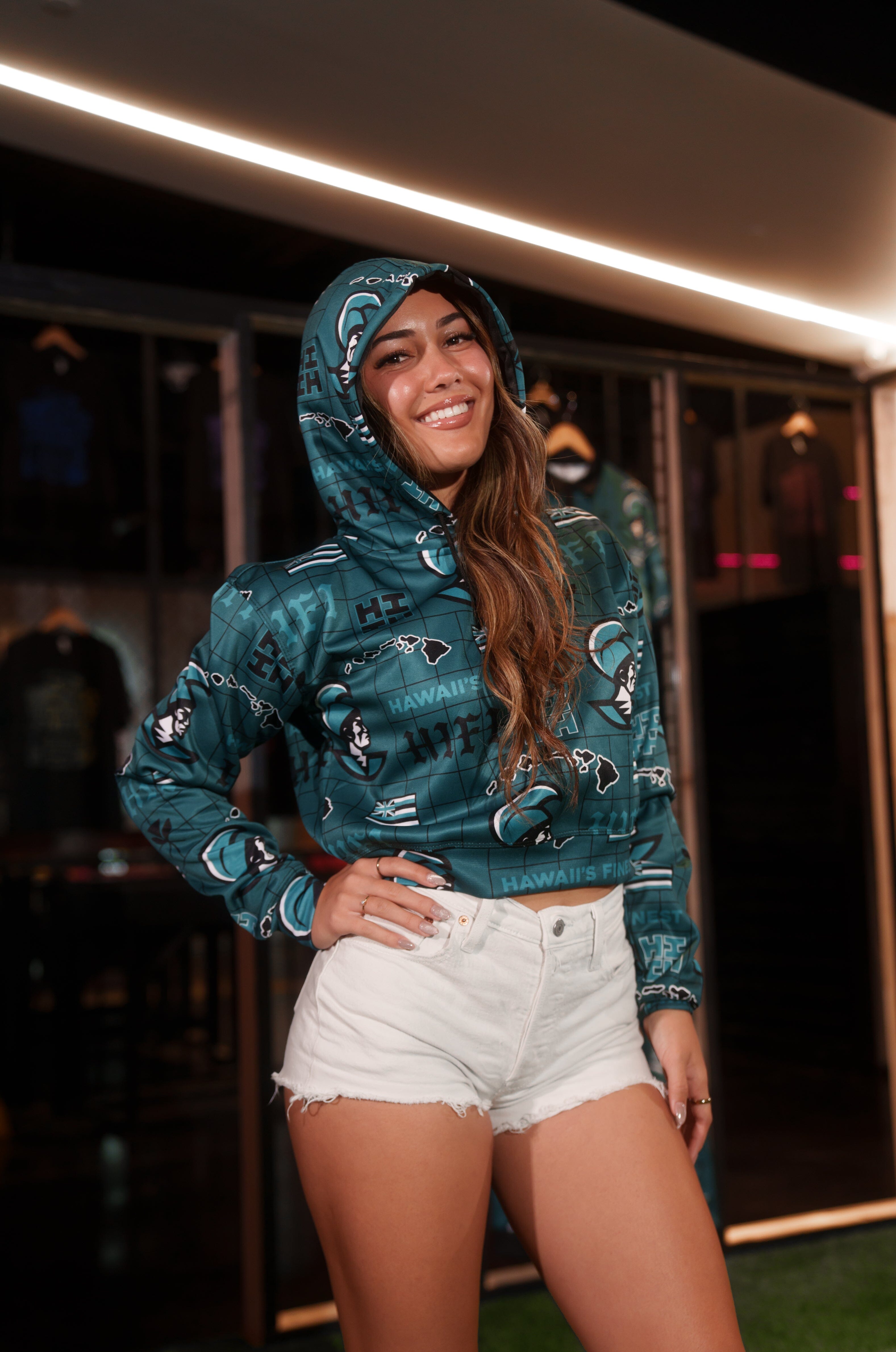 GREEN KOA WOMEN'S CROP HOODIE