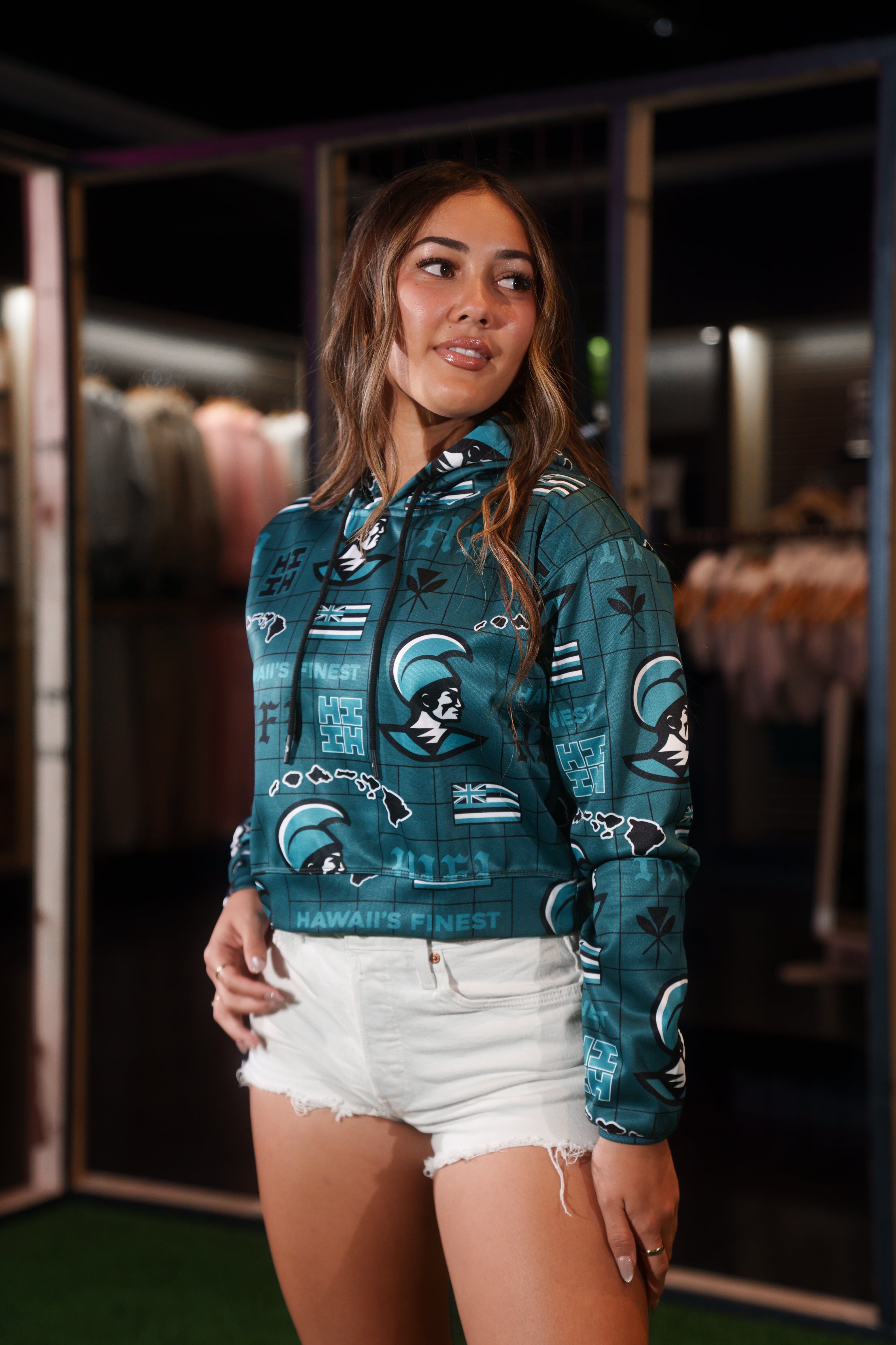 GREEN KOA WOMEN'S CROP HOODIE