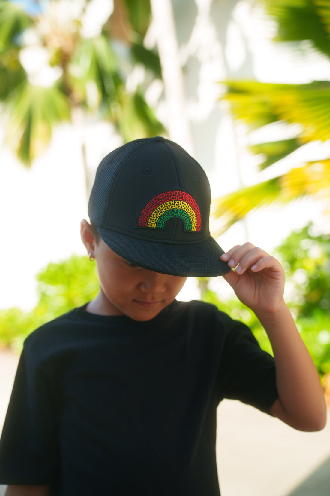 KEIKI BLACK & RASTA HIFI LOGO RAINBOW HAT