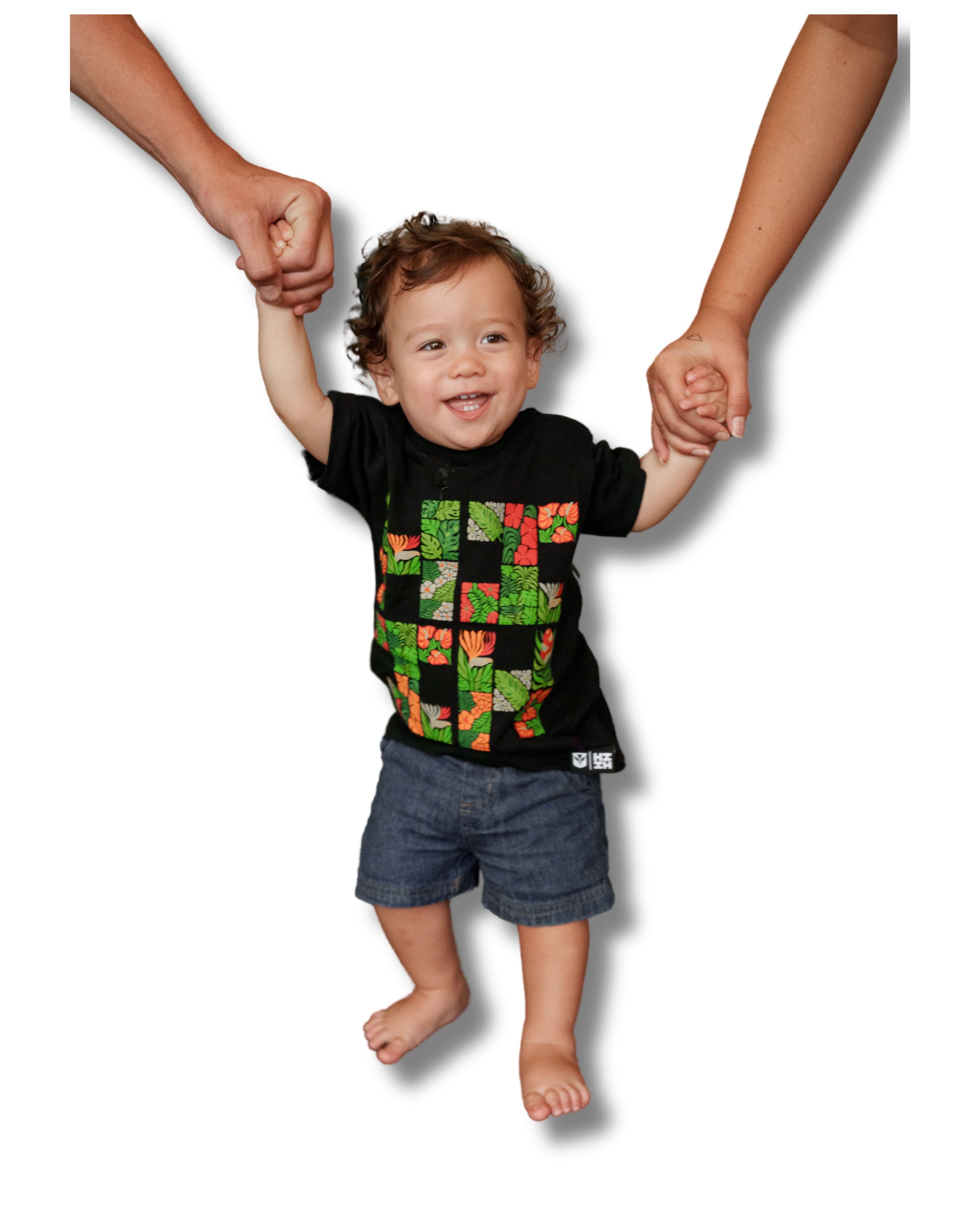 KEIKI FLORAL LOGO RASTA T-SHIRT