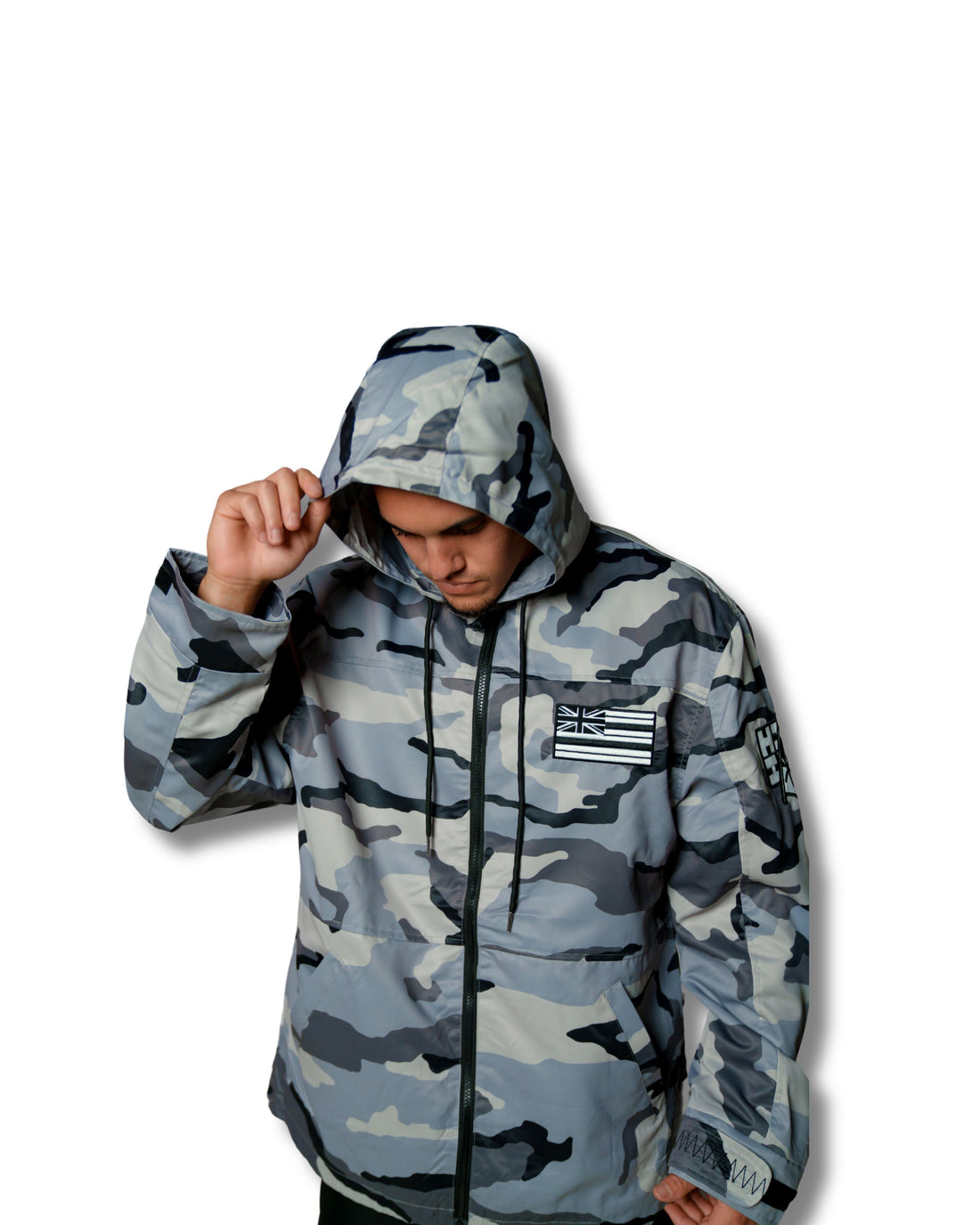 LIGHT GRAY CAMO MILITARY JACKET