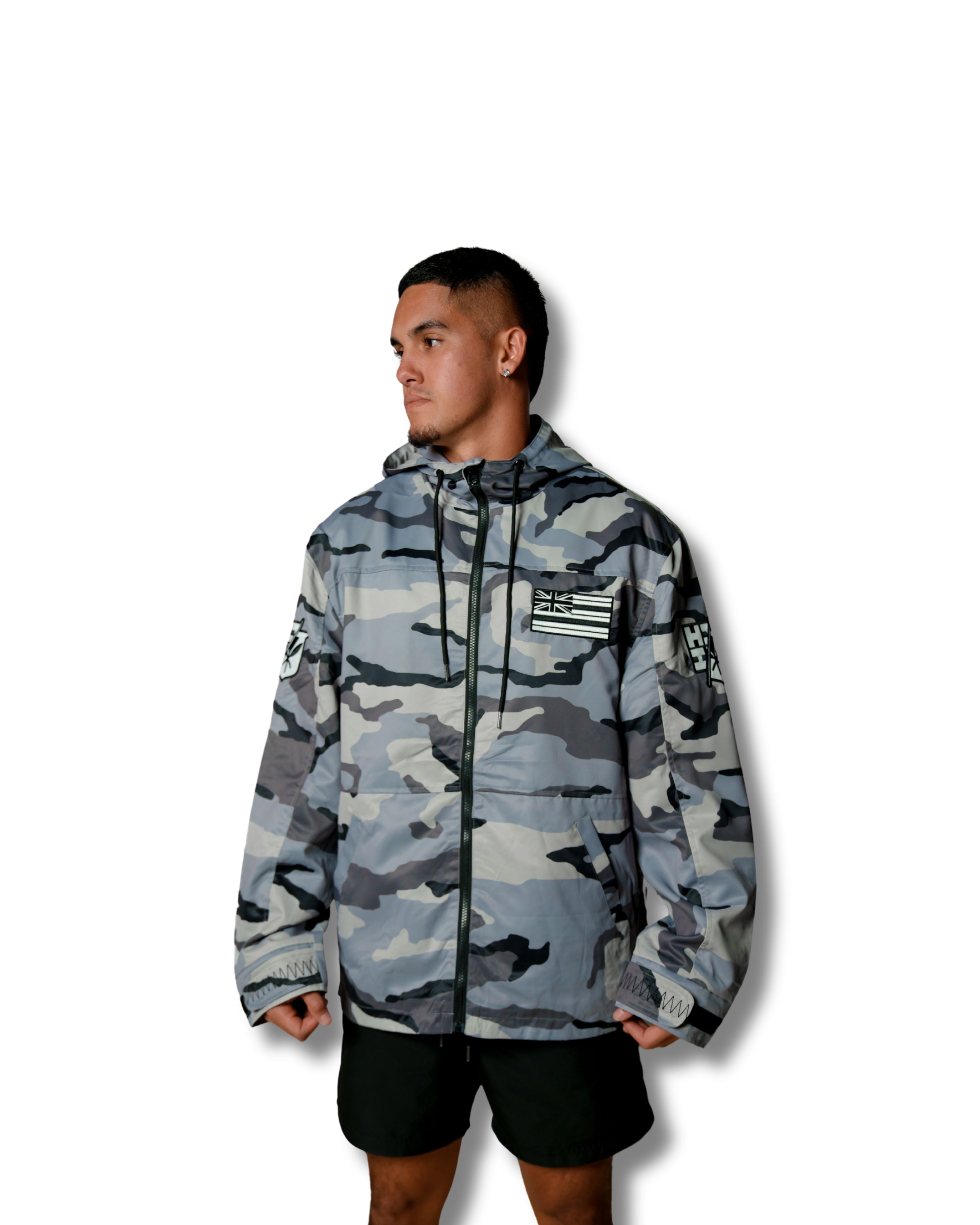 LIGHT GRAY CAMO MILITARY JACKET