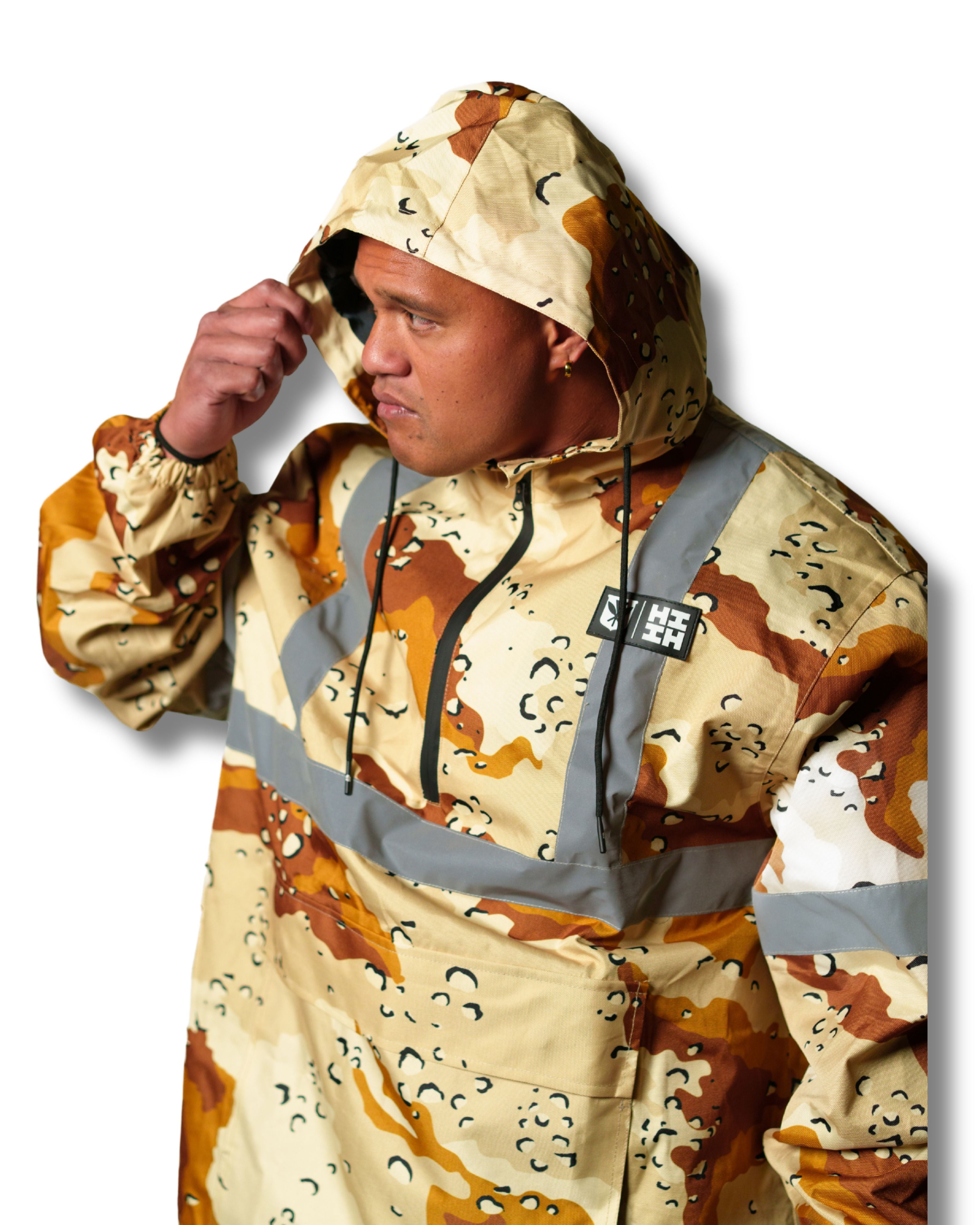 SAFETY DESERT CAMO RAIN JACKET