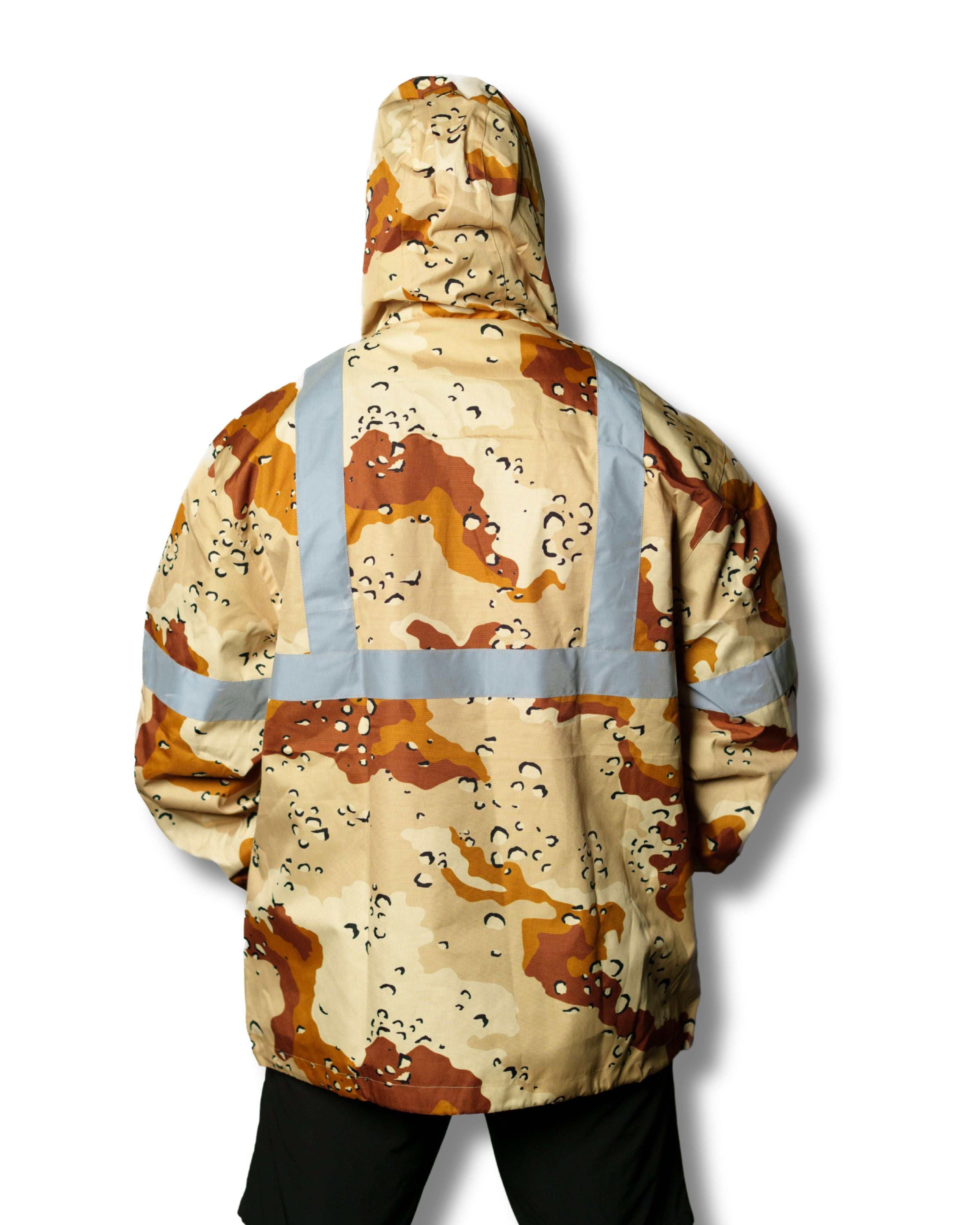SAFETY DESERT CAMO RAIN JACKET