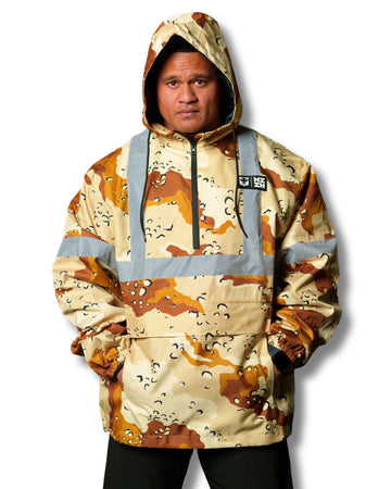 SAFETY DESERT CAMO RAIN JACKET