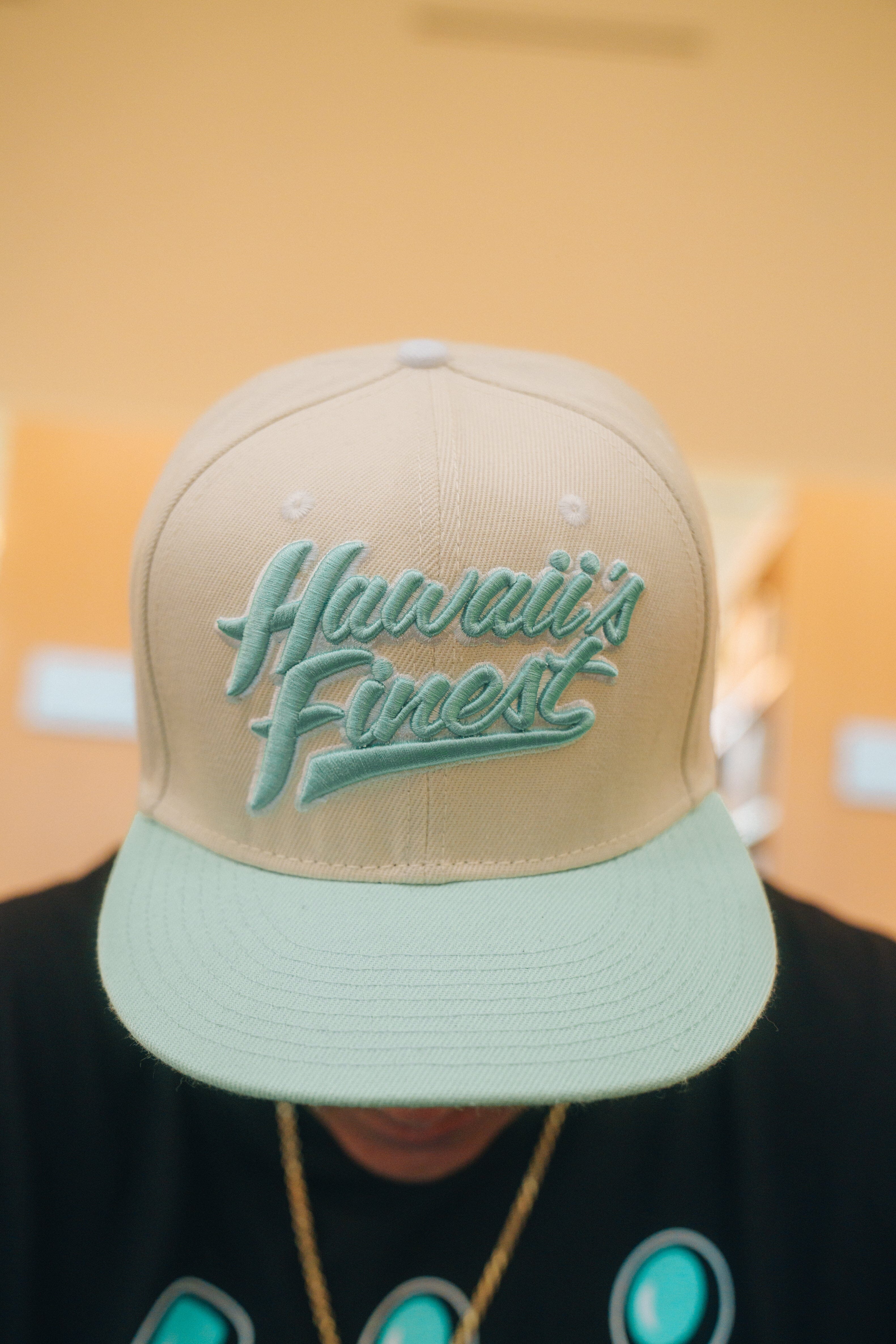 TAN & MINT HIFI SCRIPT HAT