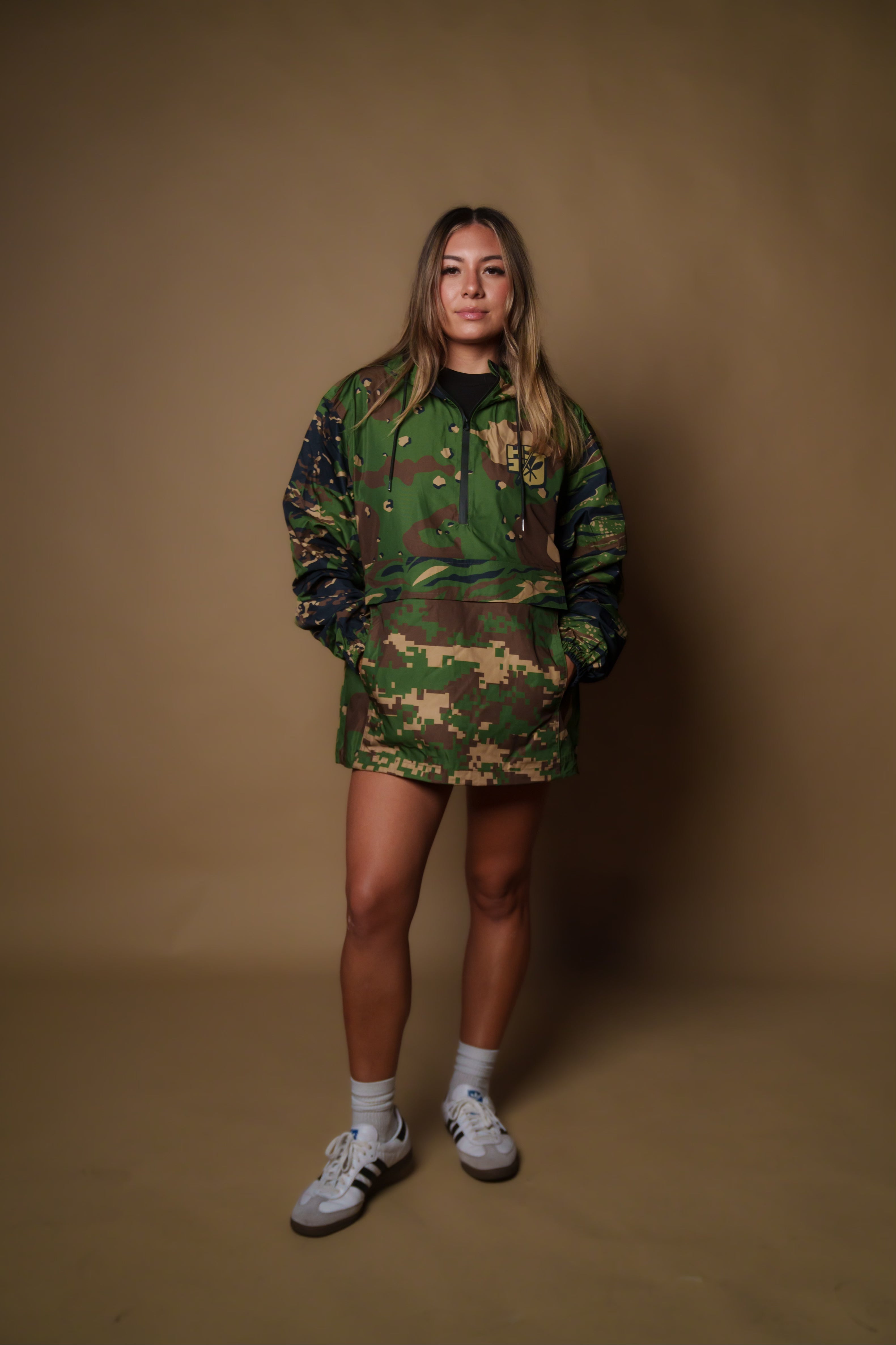 WOODLAND CAMO COLLAGE RAIN JACKET