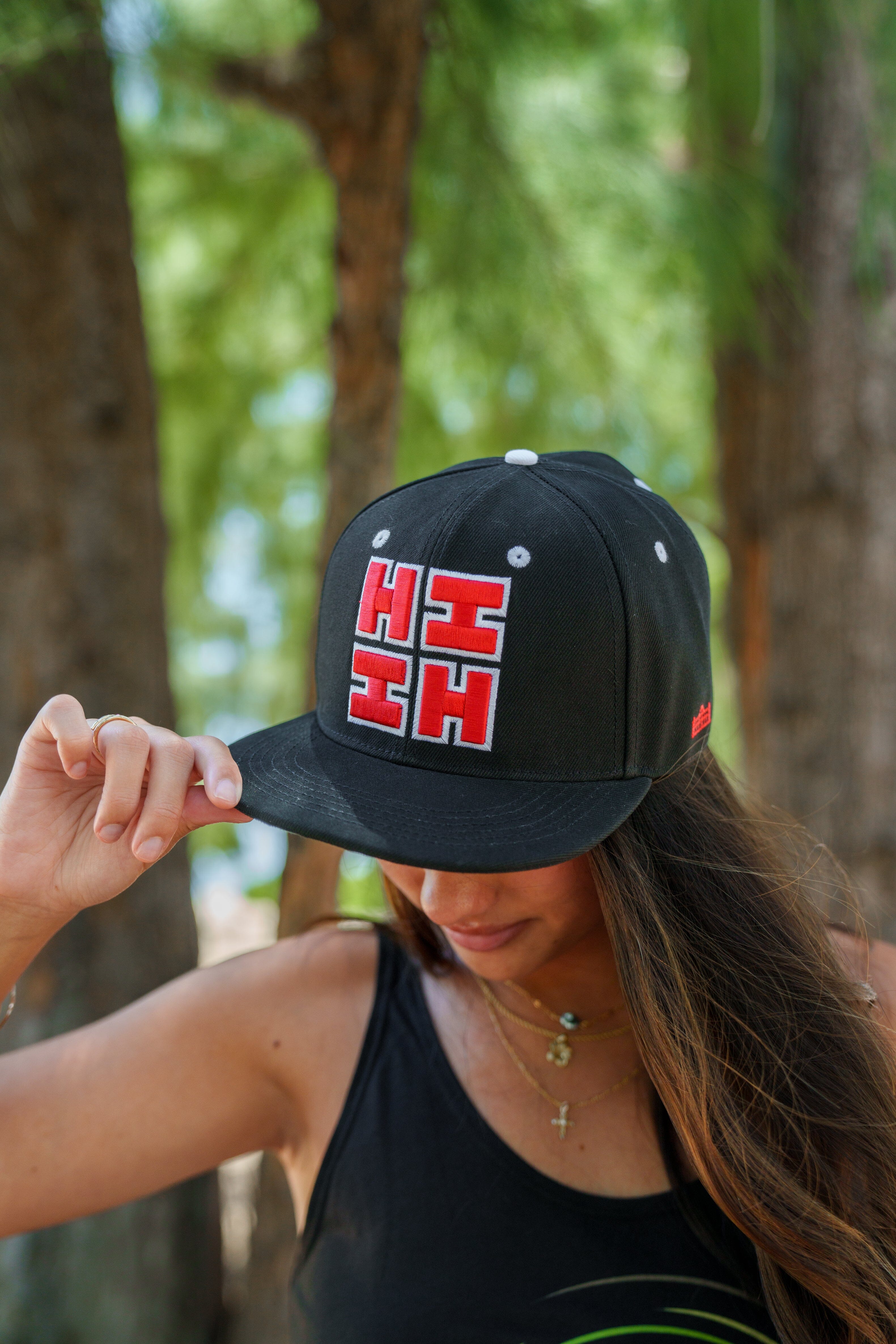 BLACK & RED HIFI LOGO HAT