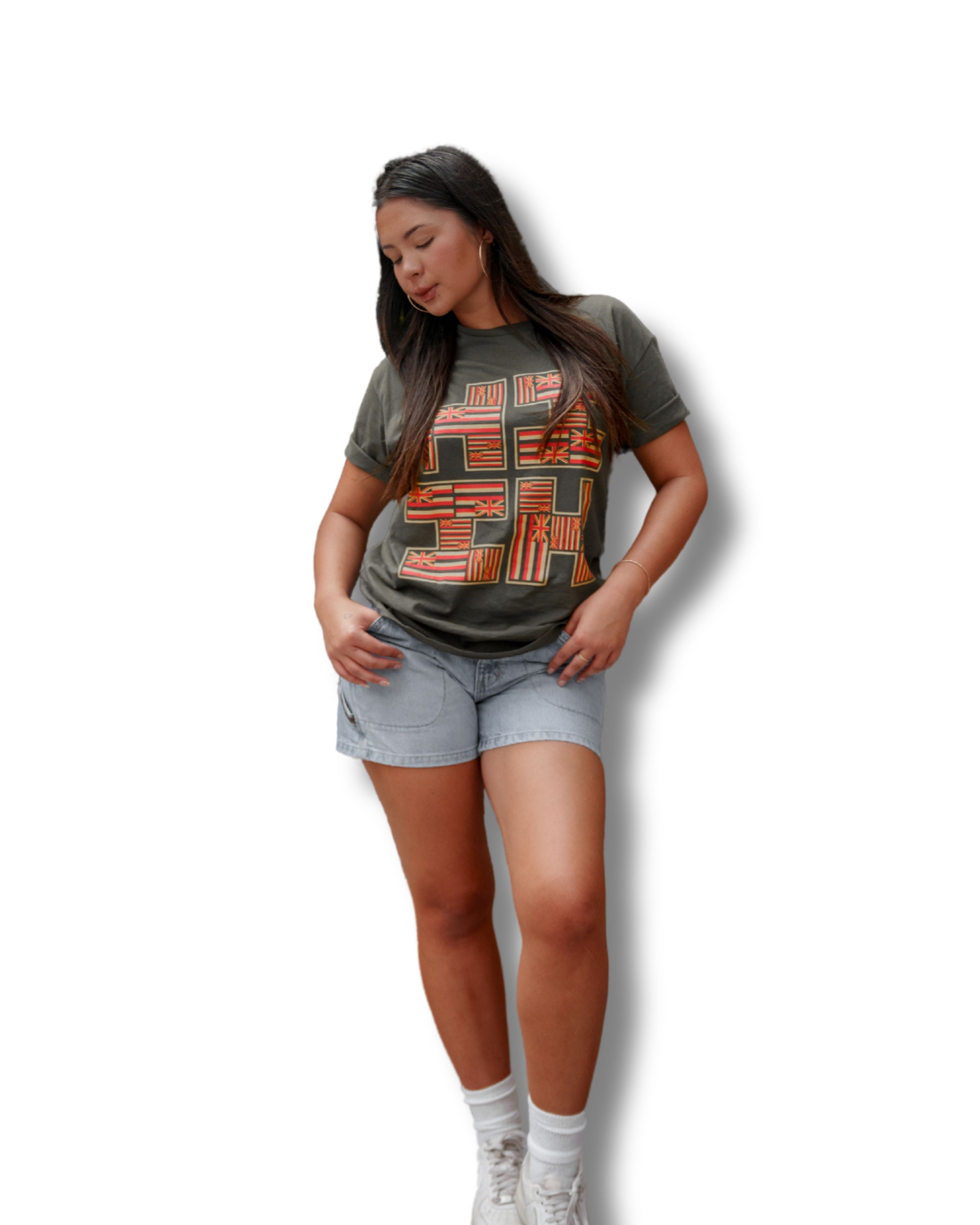 FLAG LOGO MILITARY T-SHIRT