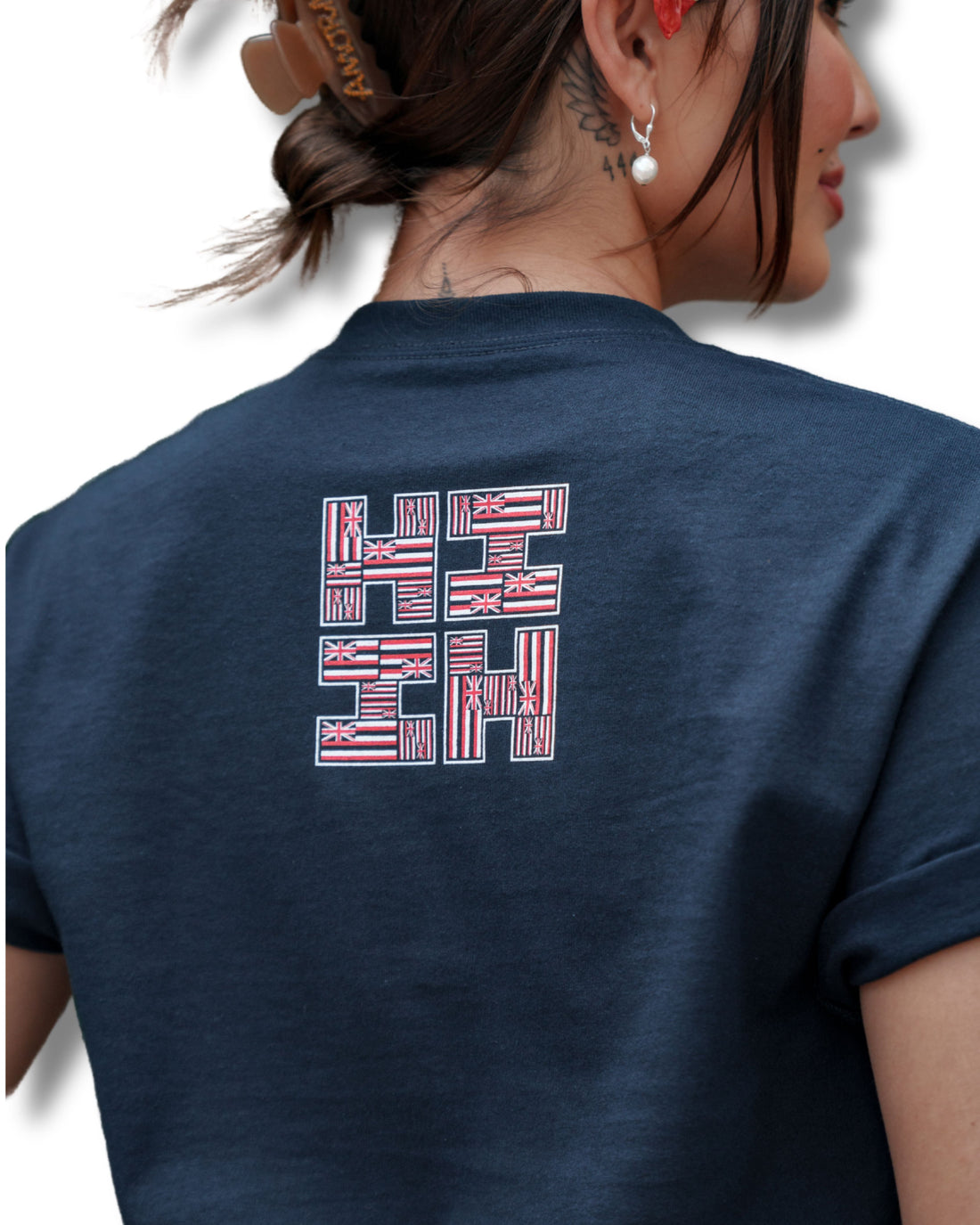 FLAG LOGO NAVY T-SHIRT