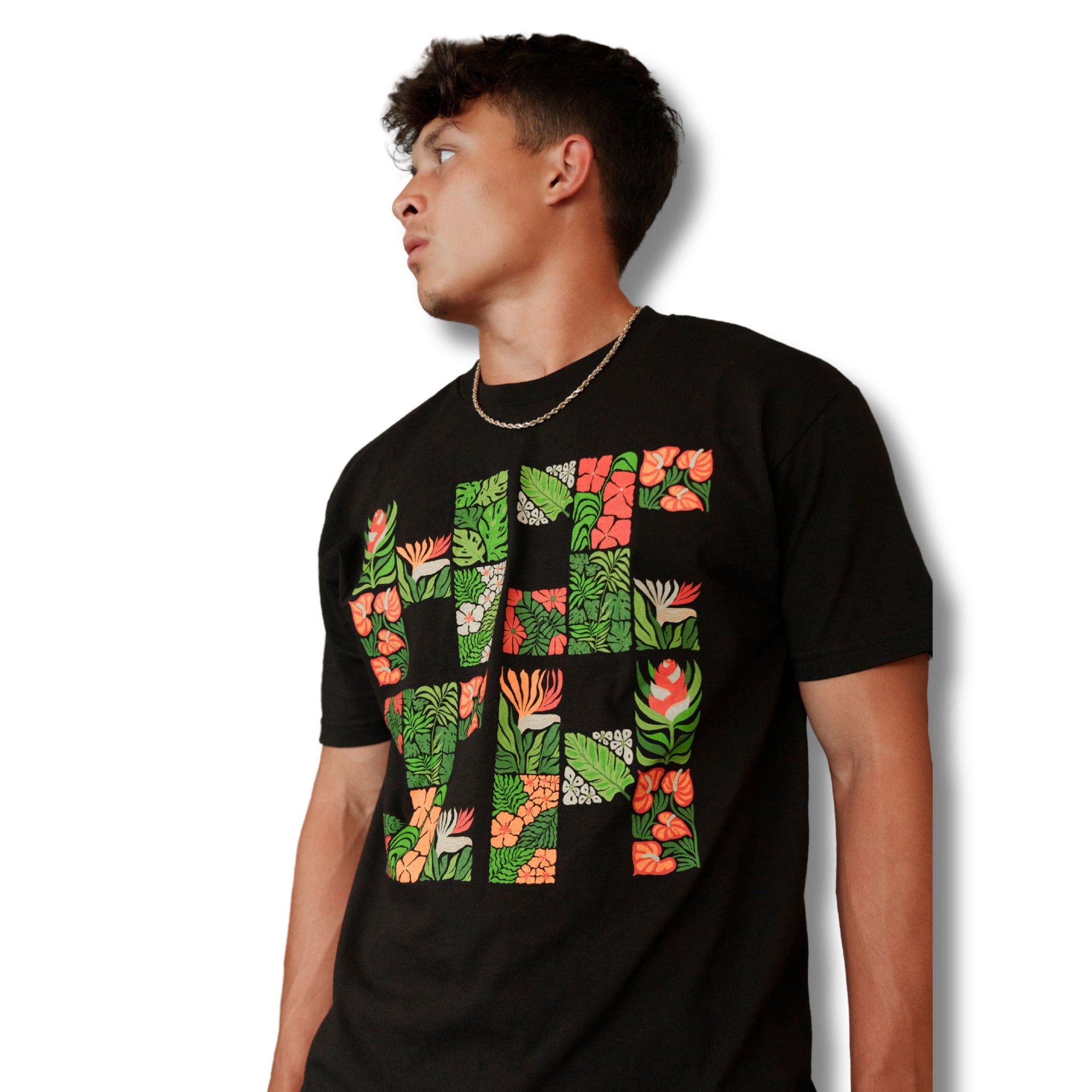 FLORAL LOGO RASTA T-SHIRT