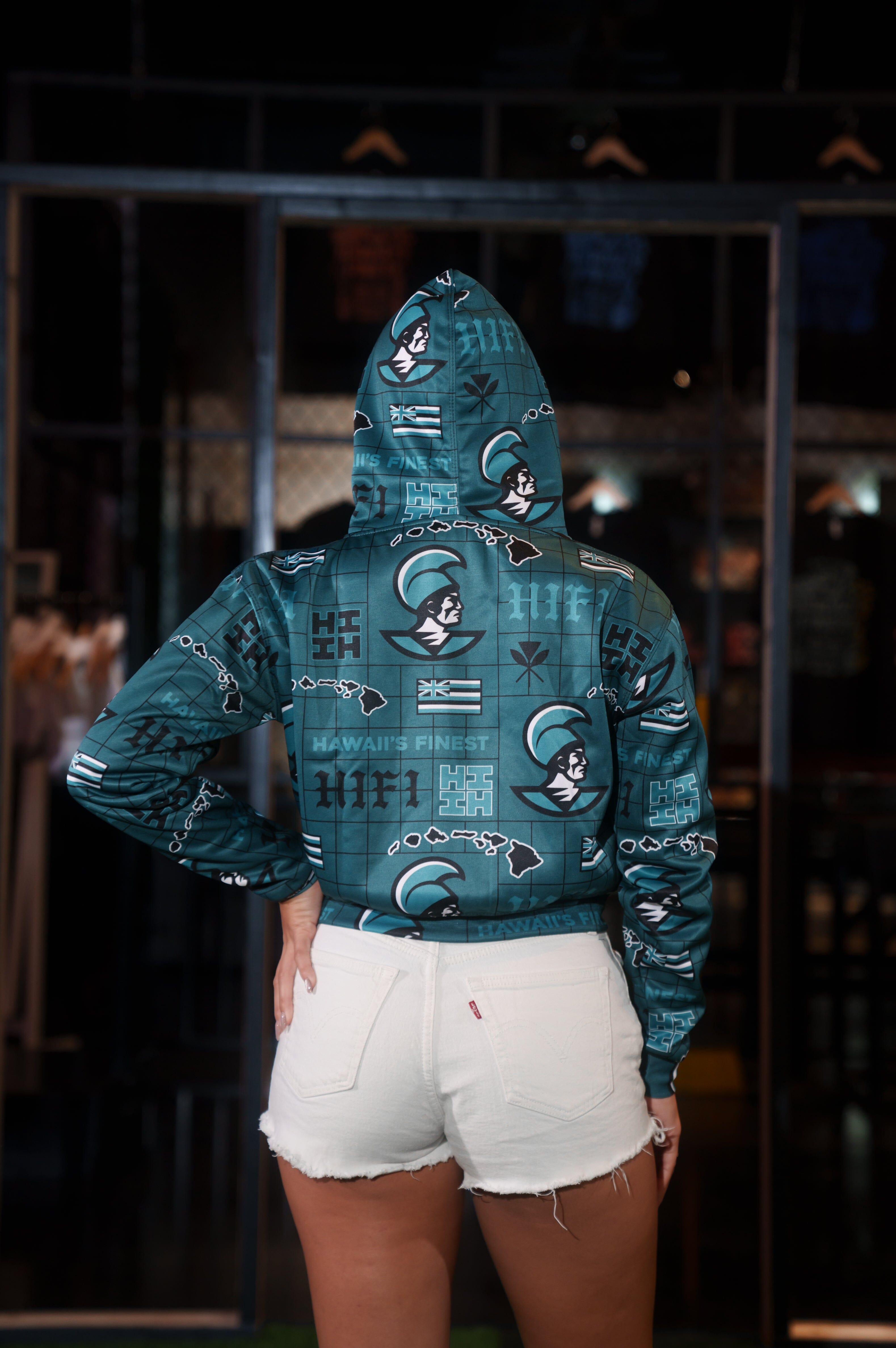 GREEN KOA WOMEN'S CROP HOODIE