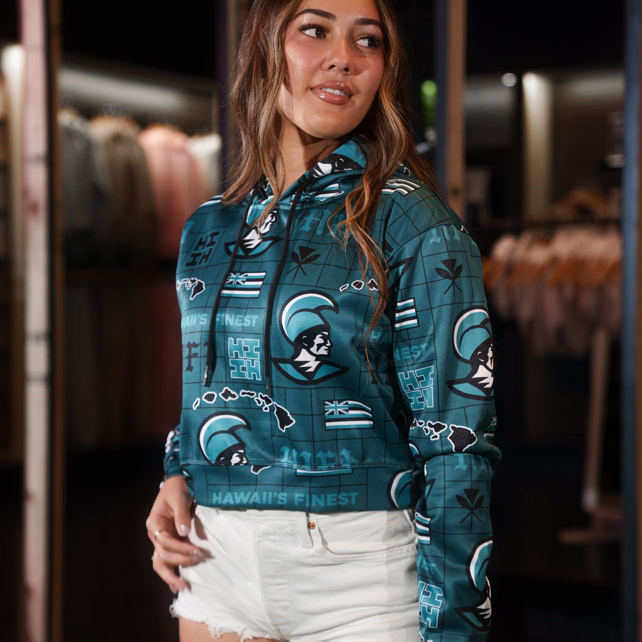 GREEN KOA WOMEN'S CROP HOODIE