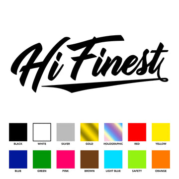 HAWAII'S FINEST - SCRIPT 4 STICKERS