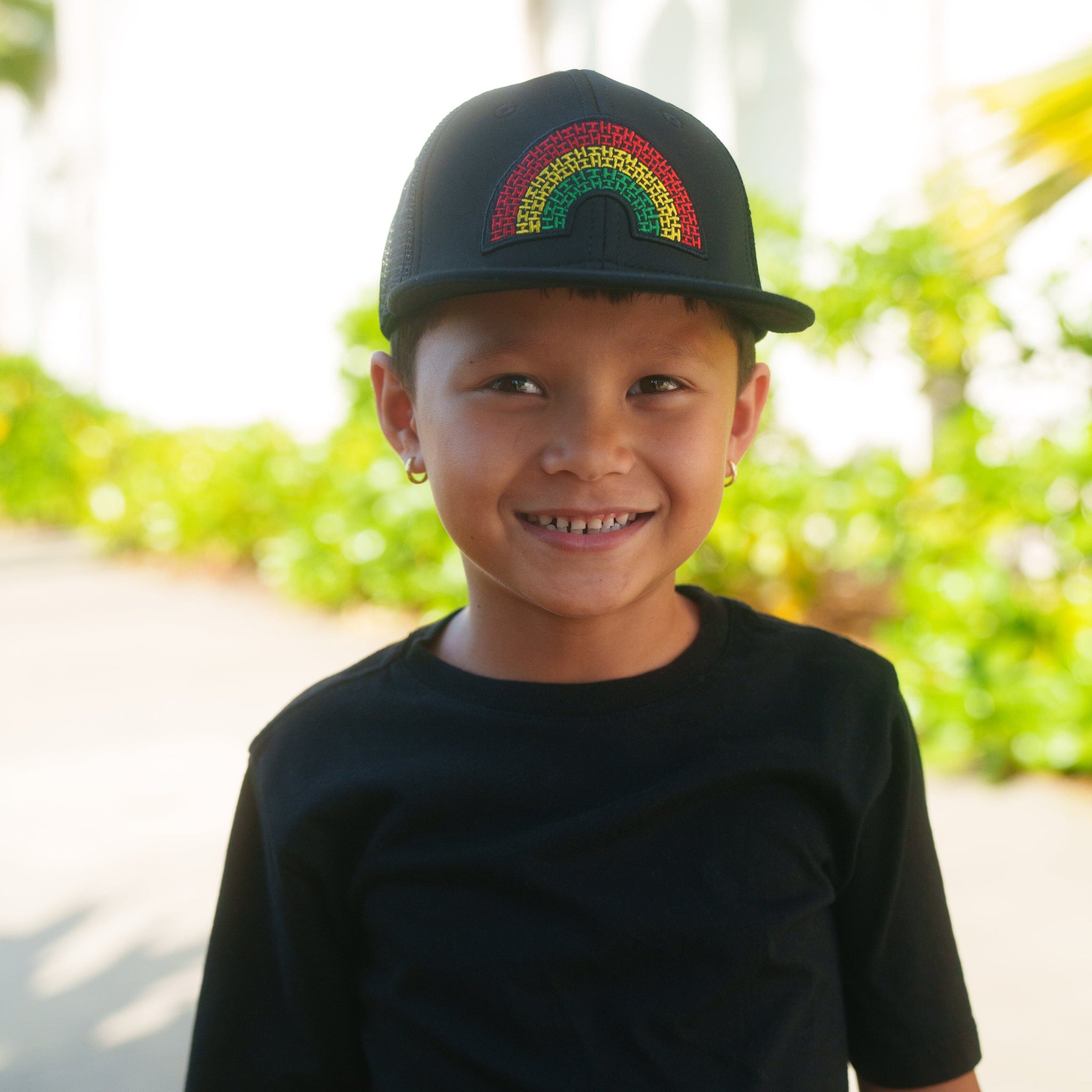 KEIKI BLACK & RASTA HIFI LOGO RAINBOW HAT