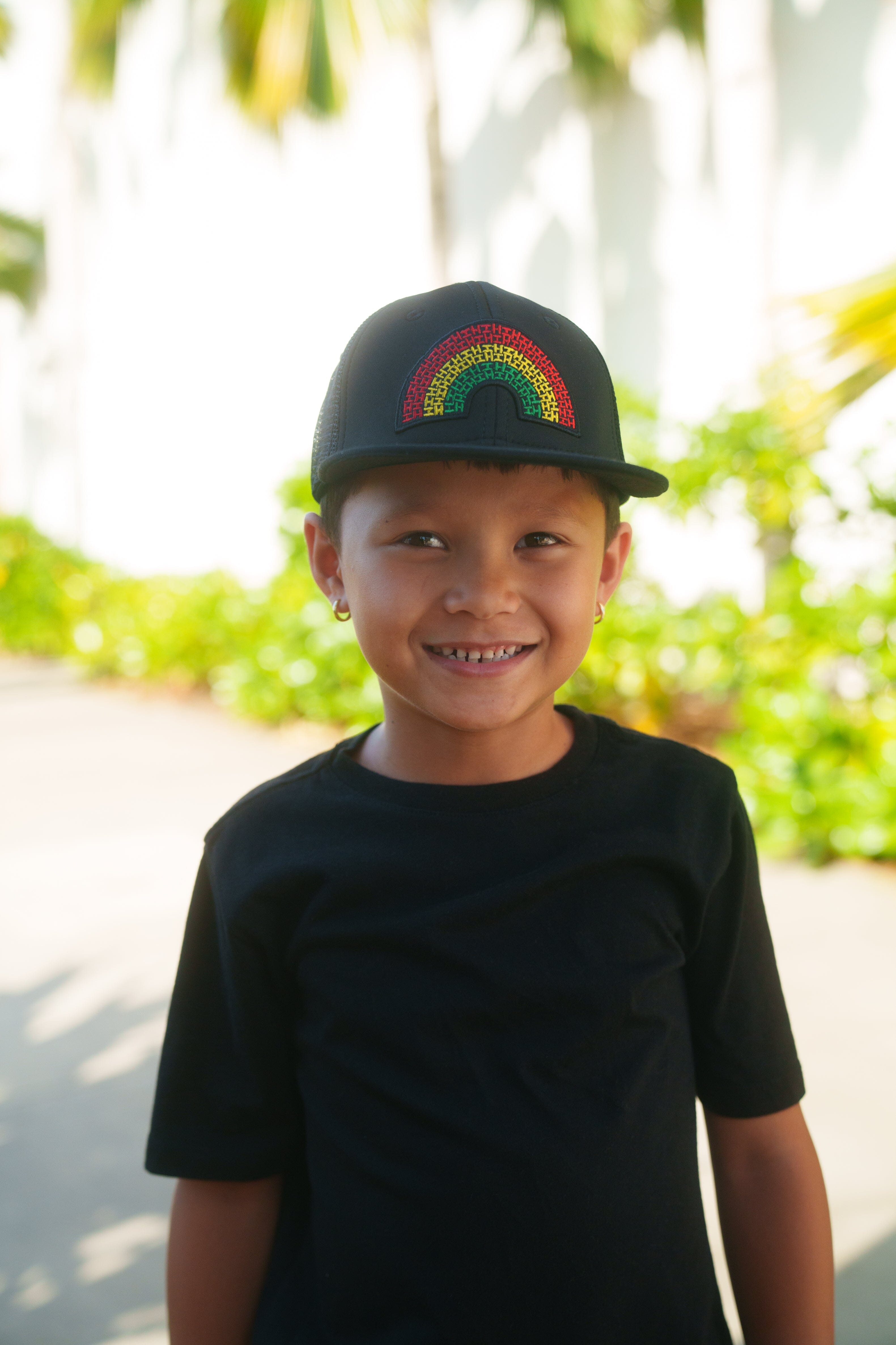 KEIKI BLACK & RASTA HIFI LOGO RAINBOW HAT
