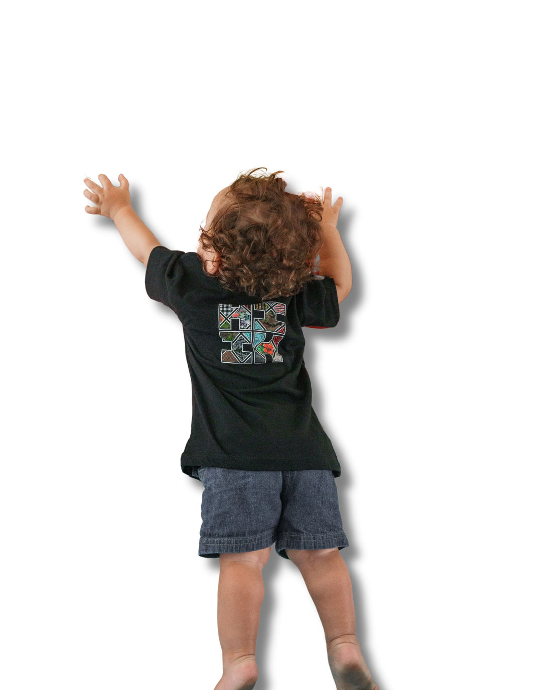 KEIKI COLLAGE TILE LOGO BLACK T-SHIRT