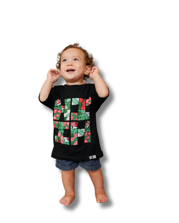 KEIKI FLORAL LOGO TROPICAL T-SHIRT