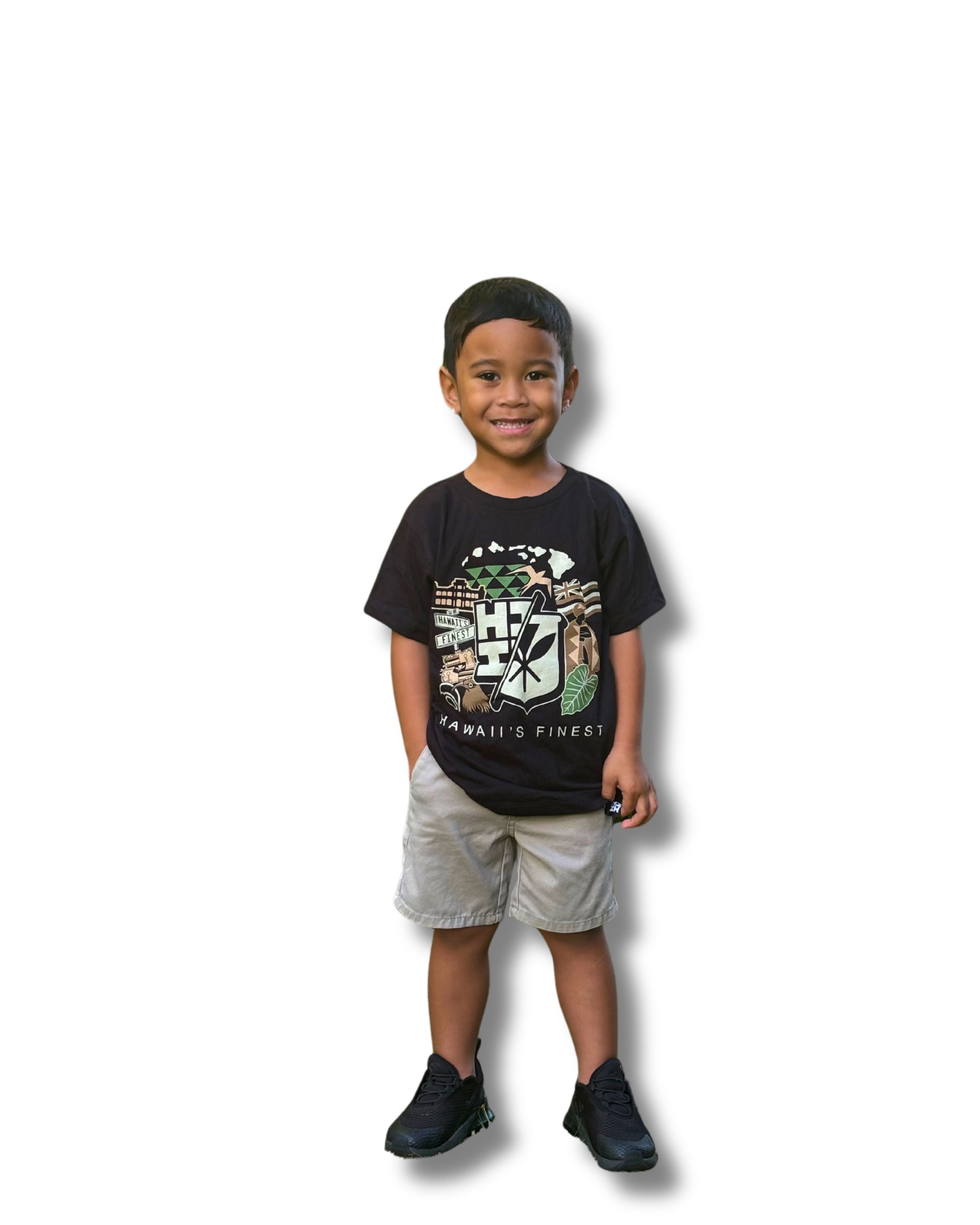 KEIKI STICKER COLLAGE CAMO T-SHIRT (ALL SALES FINAL)