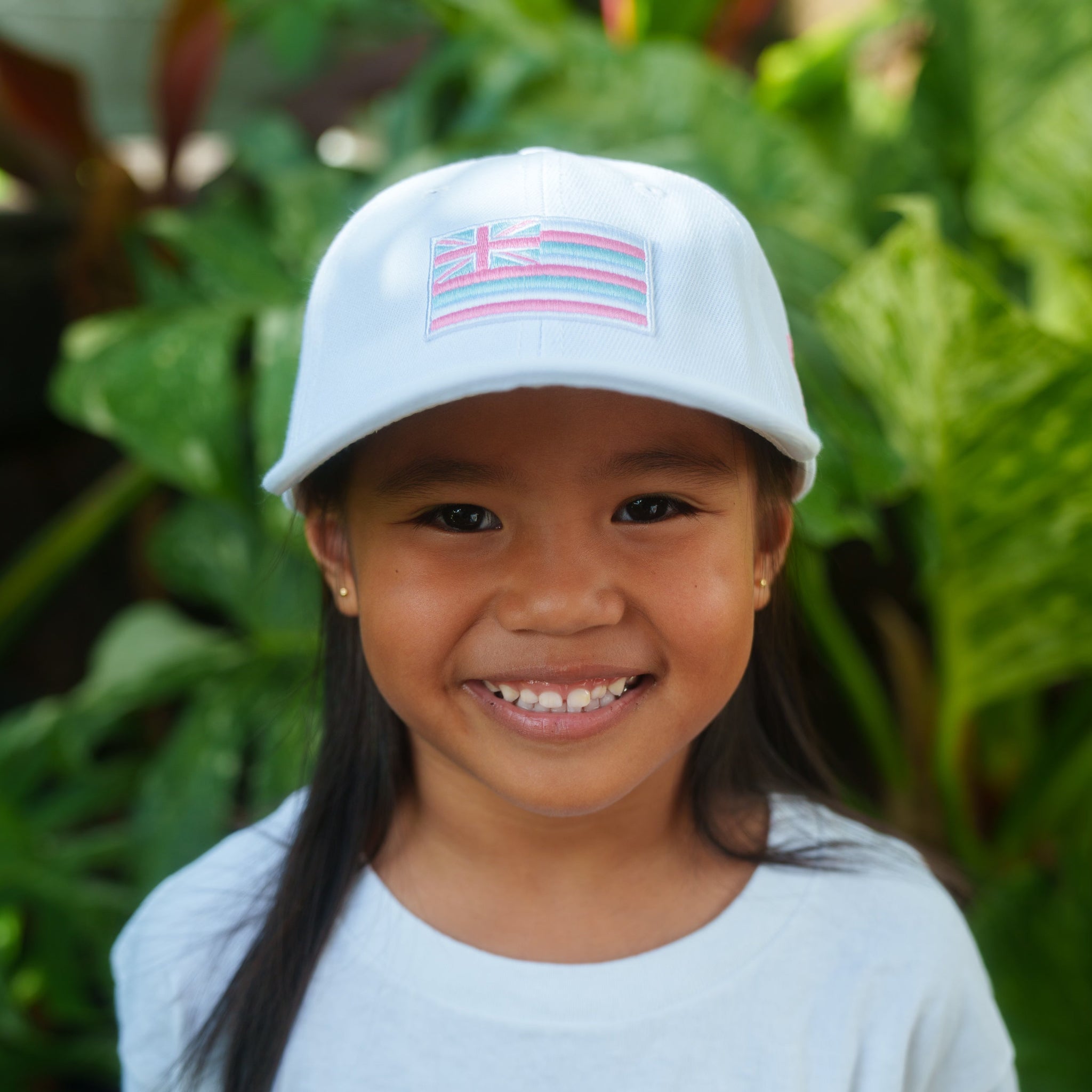 KEIKI WHITE, PINK, & BLUE FLAG CAP