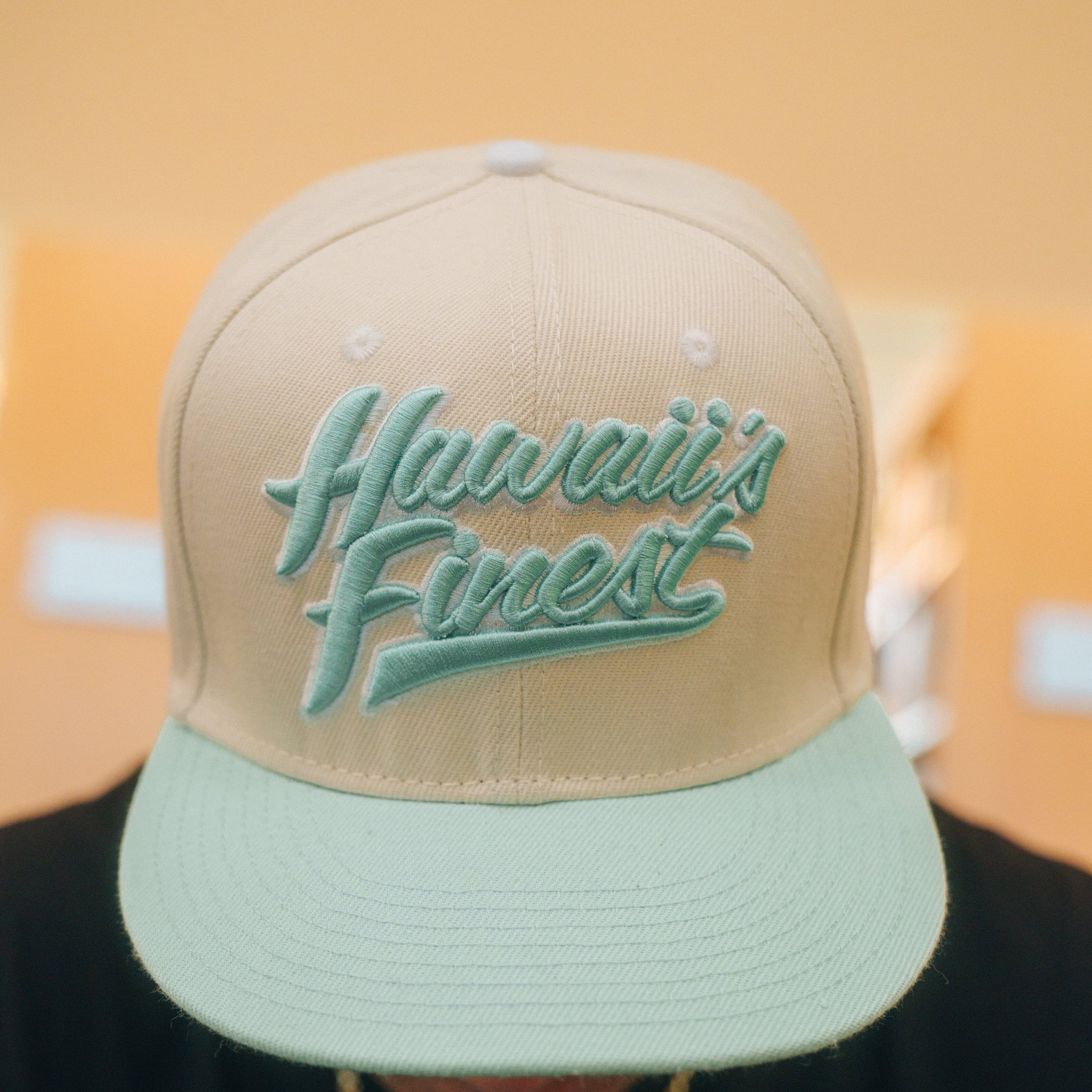 TAN & MINT HIFI SCRIPT HAT